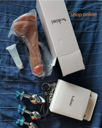 قضيب ومزلق وطقم سدادات معدني ثلاثه احجام مختلفه