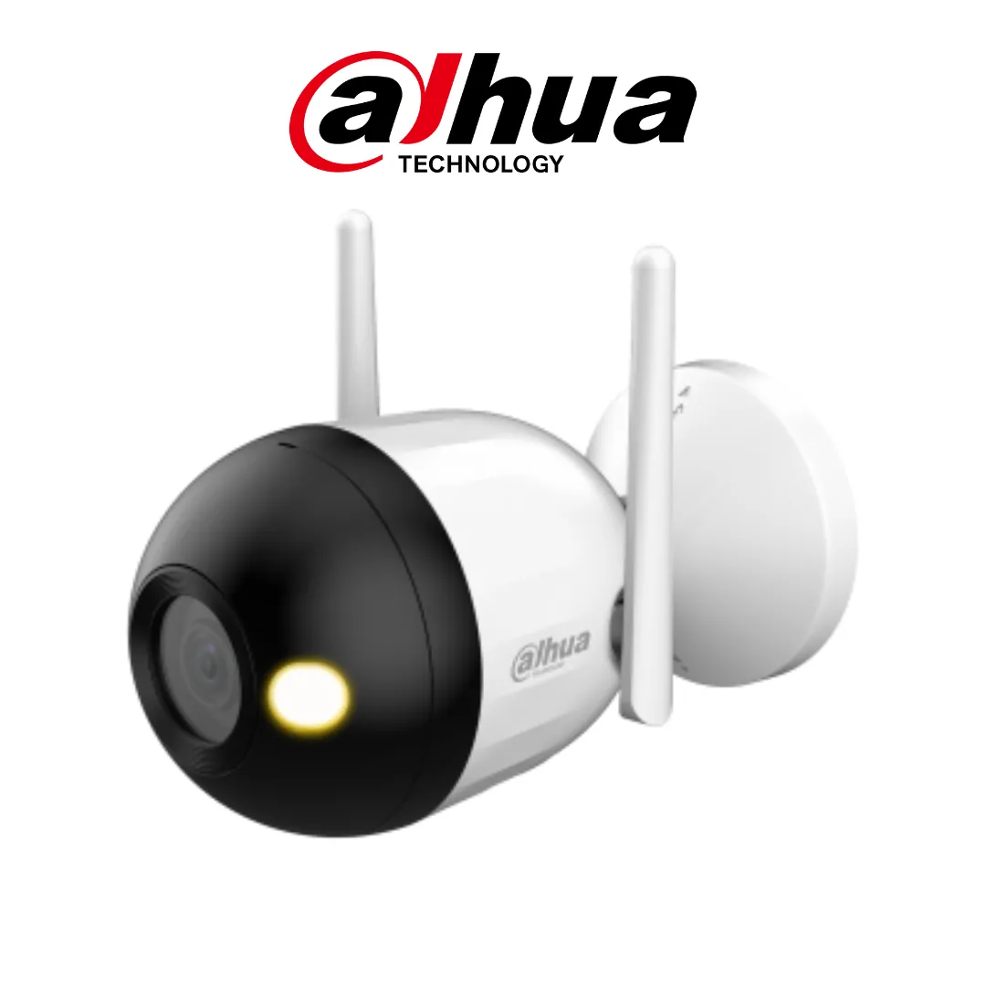 كاميرا مراقبة من Dahua، موديل F2C-LED، بدقة 2MP Full HD 1080p، وميزة الرؤية الليلية الملونة بالكامل Full-Color