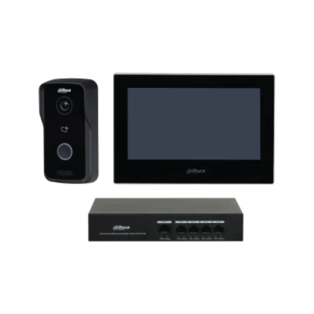 انتركم فيديو Dahua DHI‑KTP03 Pro – IP ذكي مع شاشة 7″ وتحكم بالأبواب