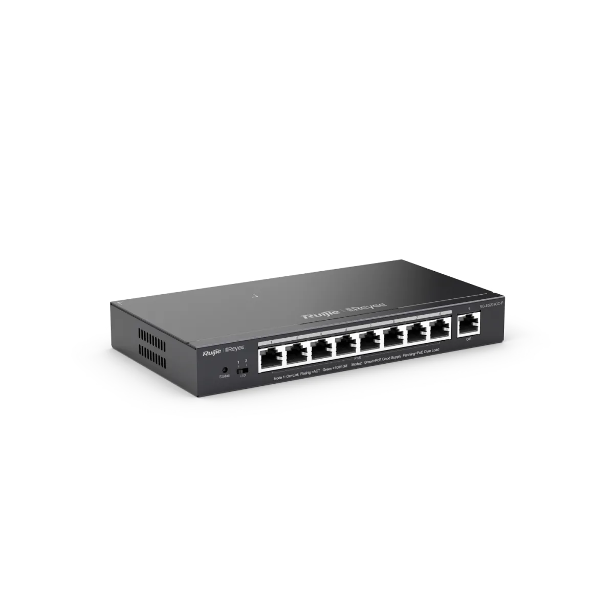 RG-ES209GC-P، محول جيجابت ذكي مُدار سحابيًا ذو 9 منافذ PoE