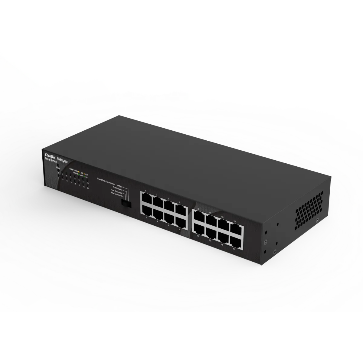 RG-ES116G، محول غير مُدار ذو 16 منفذًا بسرعة 10/100/1000 ميجابت في الثانية، بدون دعم تقنية PoE