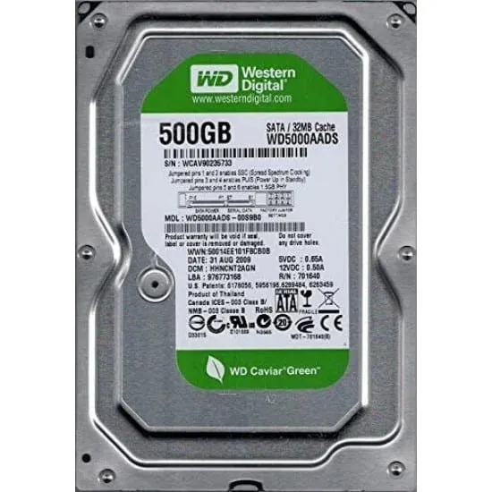 WD Internal Hard Disk Western Digital 500GB