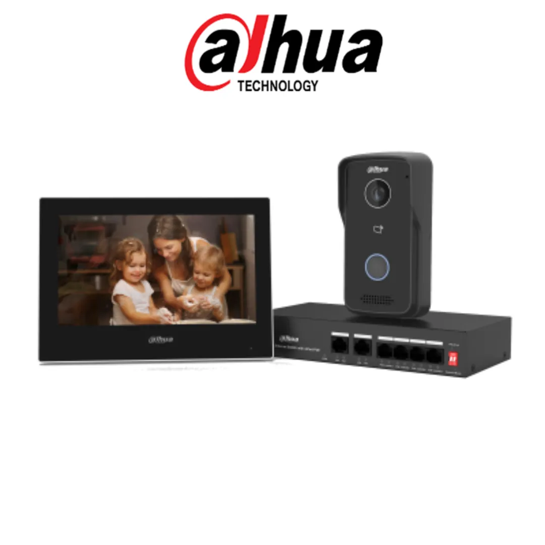 انتركم فيديو Dahua DHI‑KTP03 Pro – IP ذكي مع شاشة 7″ وتحكم بالأبواب