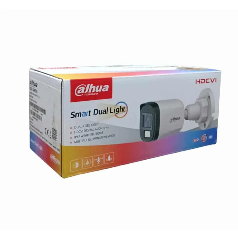 كاميرا مراقبة من Dahua موديل DH-HAC-B1A51P-U-IL-0360B-S2 بدقة 5MP مع رؤية ليلية ذكية Smart IR.